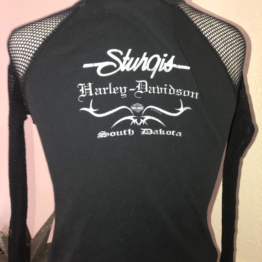 Harley Davidson Sturgis Mesh Arm Pullover - Picture 4 of 5